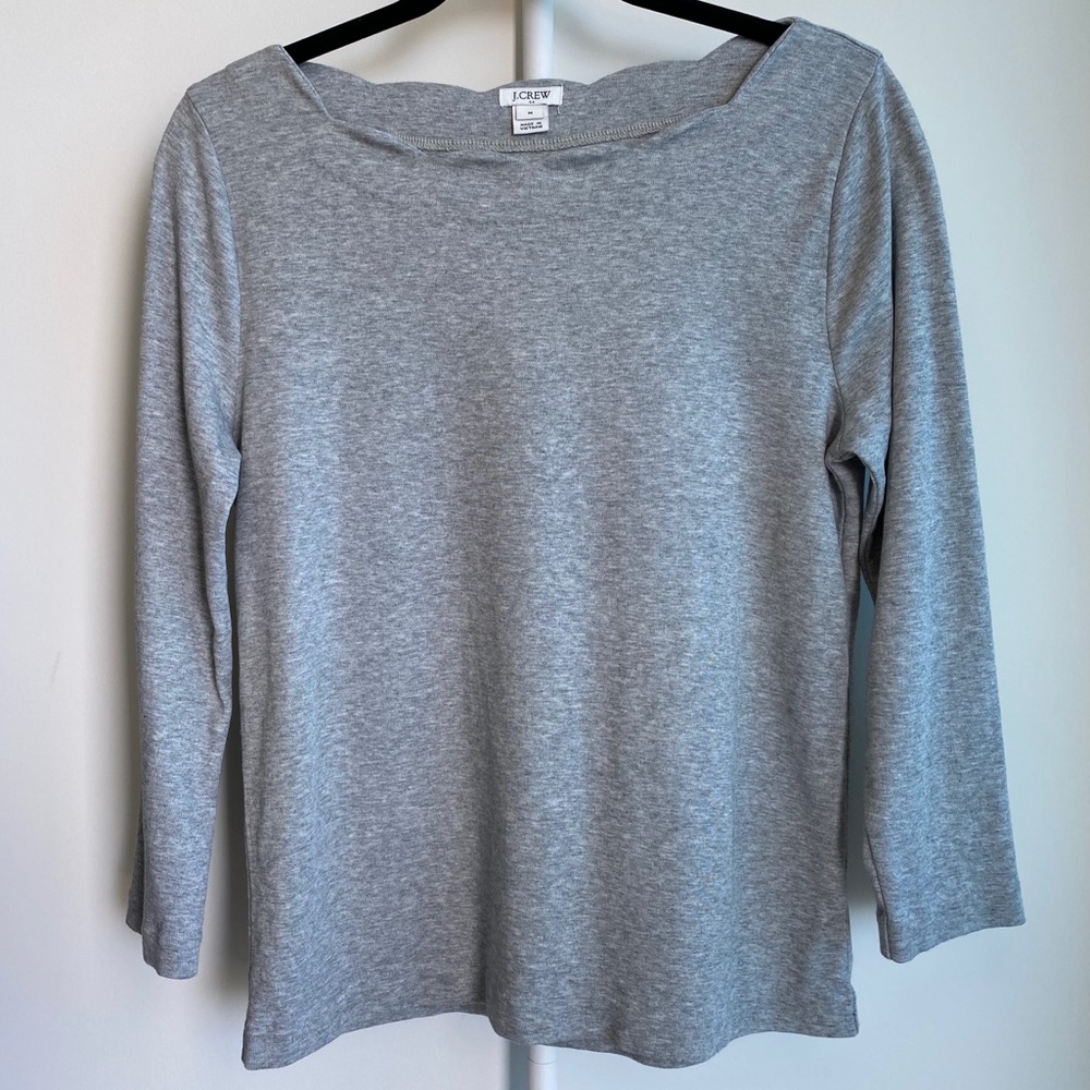 J. Crew Scalloped Boat Neck Top | Medium